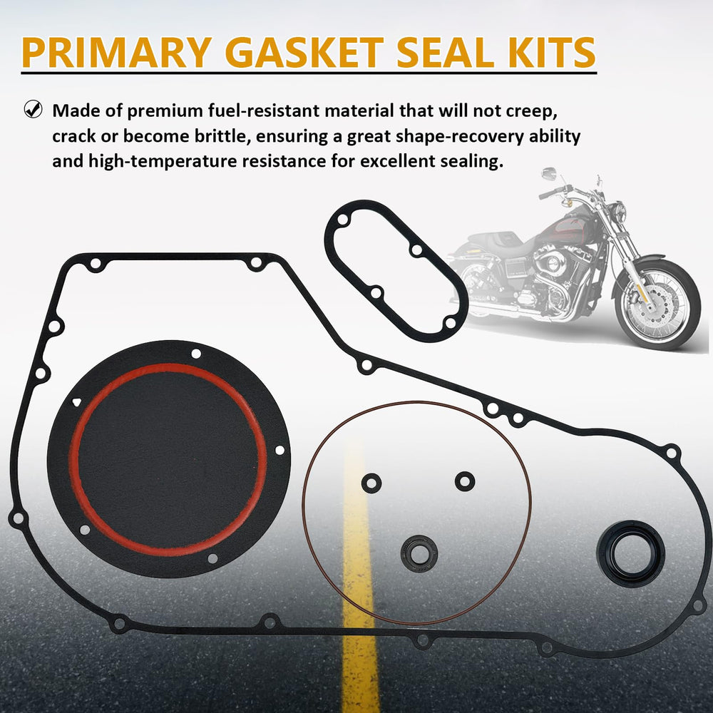 Syiono Derby cover gasket assembly for Dyna, ready for install.