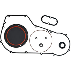 Syiono Twin Cam Softail primary cover gasket close-up, precise fit.