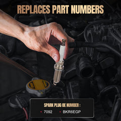 SYKRSS iridium spark plug tip closeup emphasizing fast start capability