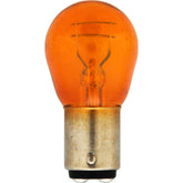 SYLVANIA 1157A basic miniature bulb, front view, 10-pack for easy replacement.