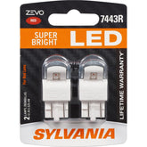 SYLVANIA ZEVO 7443 red bulb in stop-light for instant visibility