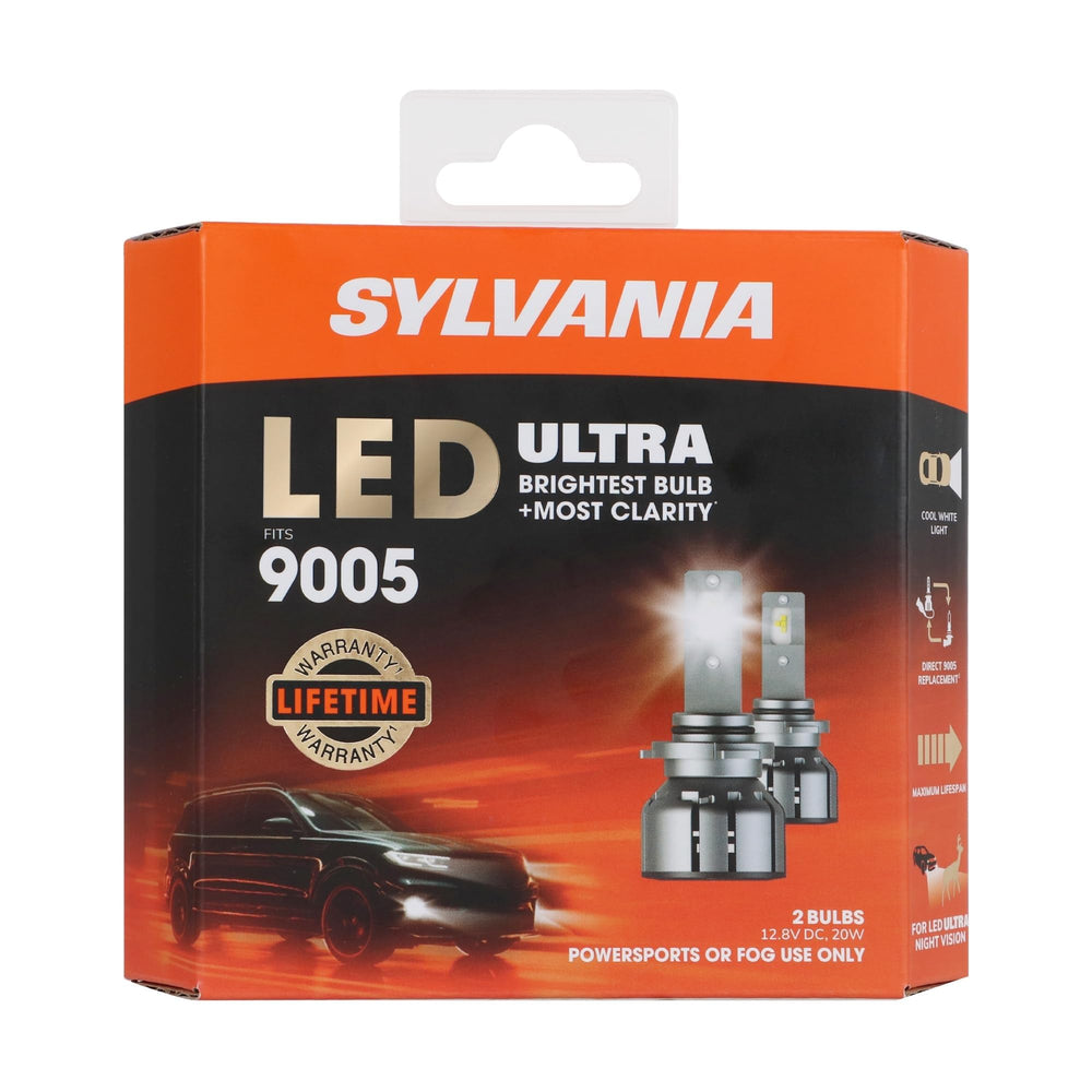 SYLVANIA 9005 LED Ultra fog light front view with compact design.
