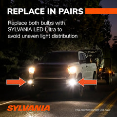 SYLVANIA 9005 LED Ultra fog light night-vision boost for off-road use.