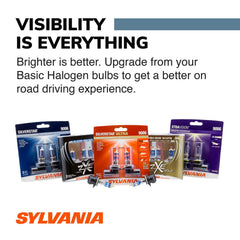 SYLVANIA D3S Basic HID lamp on vehicle illustrating road-legal illumination.