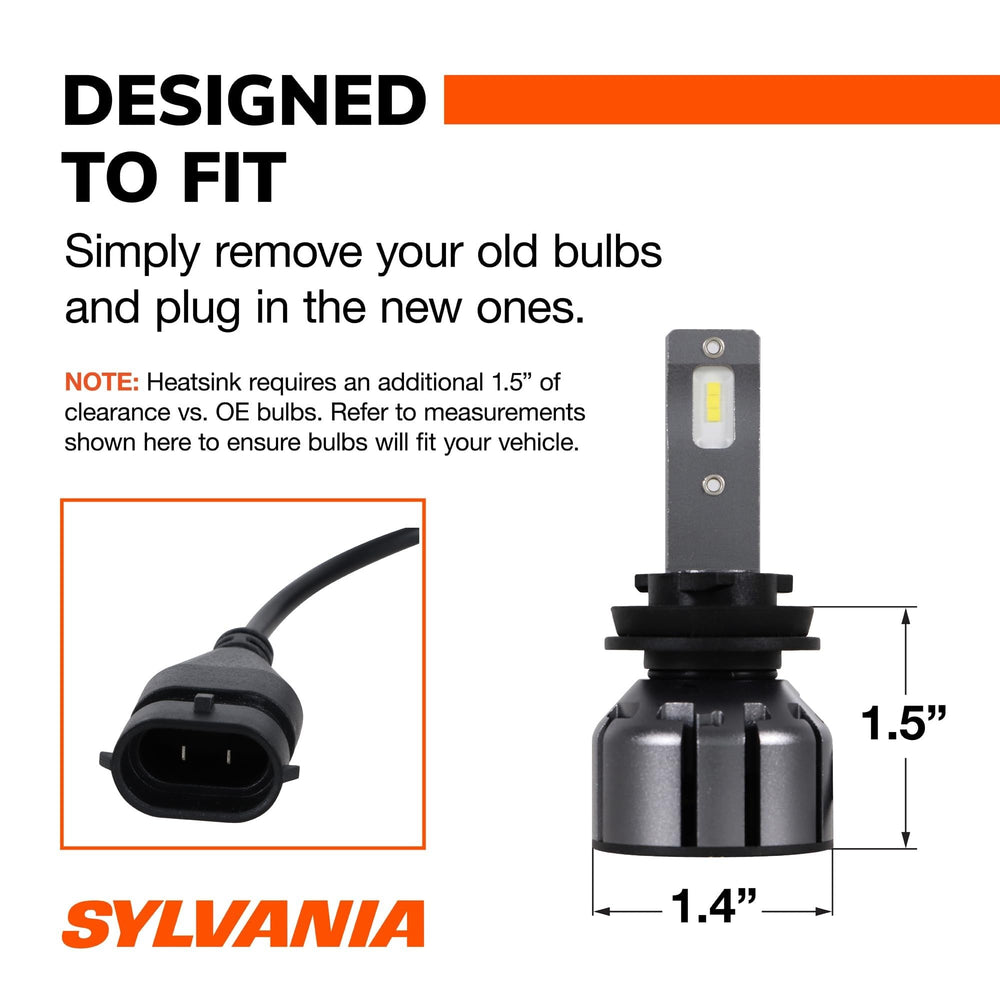 SYLVANIA H11 LED Ultra night vision supports clearer night driving.