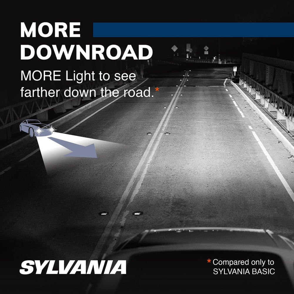 SYLVANIA H11 SilverStar night visibility on down-road and side-road.