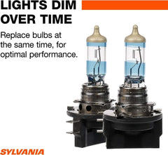SYLVANIA H11B SilverStar Ultra on-car installation showing easy upgrade at night
