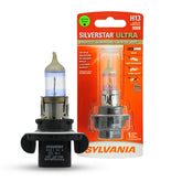 Sylvania H13 SilverStar Ultra front view for brighter road visibility.