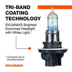 Sylvania H13 SilverStar Ultra pair-installation image indicates balanced beam setup.