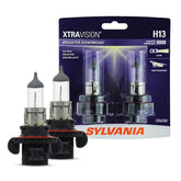 SYLVANIA H13 XtraVision bulb pack front view ready for replacement