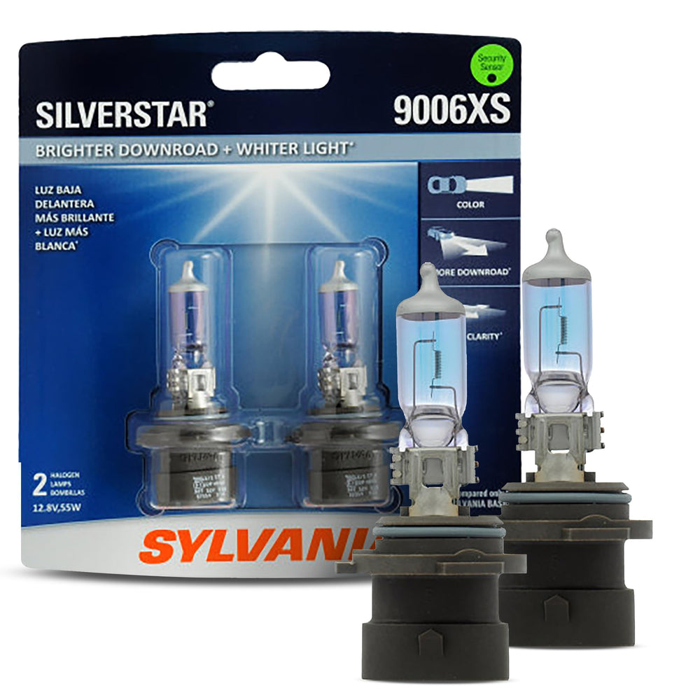 Sylvania SilverStar 9006XS bulbs pack for improved night driving visibility.