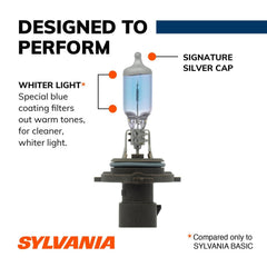 Sylvania SilverStar 9006XS coating technology closeup for reliable lighting.