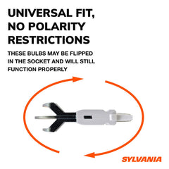 Two bulbs guarantee balanced brightness when replacing in pairs