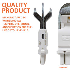 SYLVANIA ZEVO LED red bulb backed by a lifetime warranty for reliability.