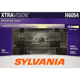 SYLVANIA H6054 XtraVision headlight front view shows brighter downroad illumination