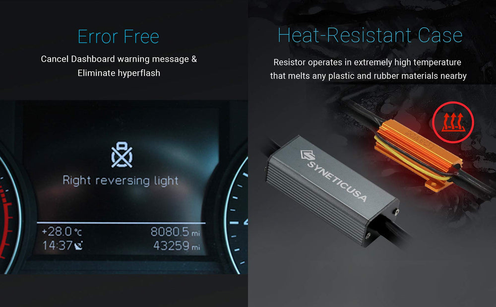 Syneticusa 3157 quick upgrade for modern tail lights with built-in resistors.