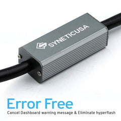 Bright Syneticusa 7443 DRL amber signal in daytime driving scenarios for clear signaling.