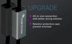 Syneticusa 7443 LEDs are noticeably brighter than standard halogen bulbs for better visibility.