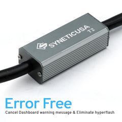 Syneticusa dual-color white amber switchback improves signaling visibility.