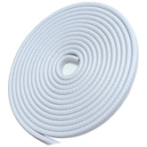 SYOAUTO 32ft white door edge guard showing built-in metal sheet for door protection.