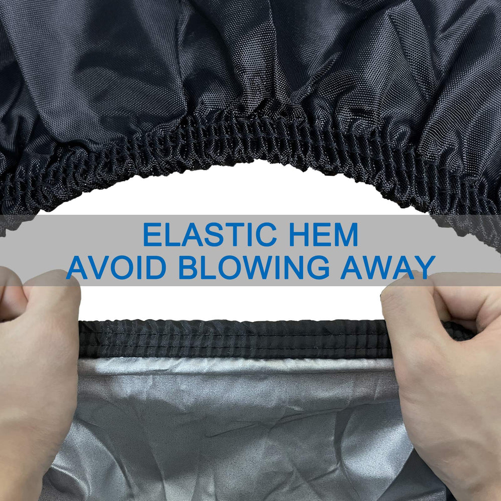 Szblnsm ATV Cover features an elastic hem to resist wind displacement