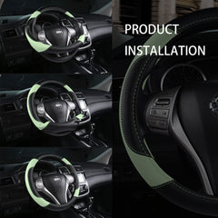 szttswamp green steering wheel cover with breathable material