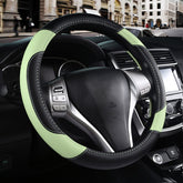 szttswamp leather steering wheel cover with non-slip grip for better control