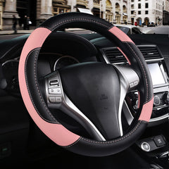 szttswamp pink leather wheel cover for stylish protection and comfortable grip.