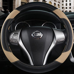 szttswamp leather steering wheel cover soft inner surface protects wheel finish.