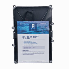 T-H Marine poly strap secures battery against movement in rough water.