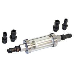 T-H Marine universal fuel filter with glass housing for clear monitoring and easy inspection