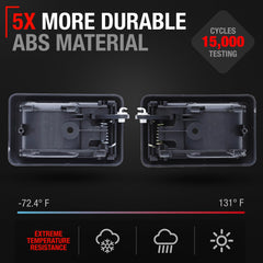 T1A door handle set assembly gray, designed for easy DIY installation.