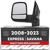 T1A driver side mirror with dual glass for improved visibility and safety on left door.