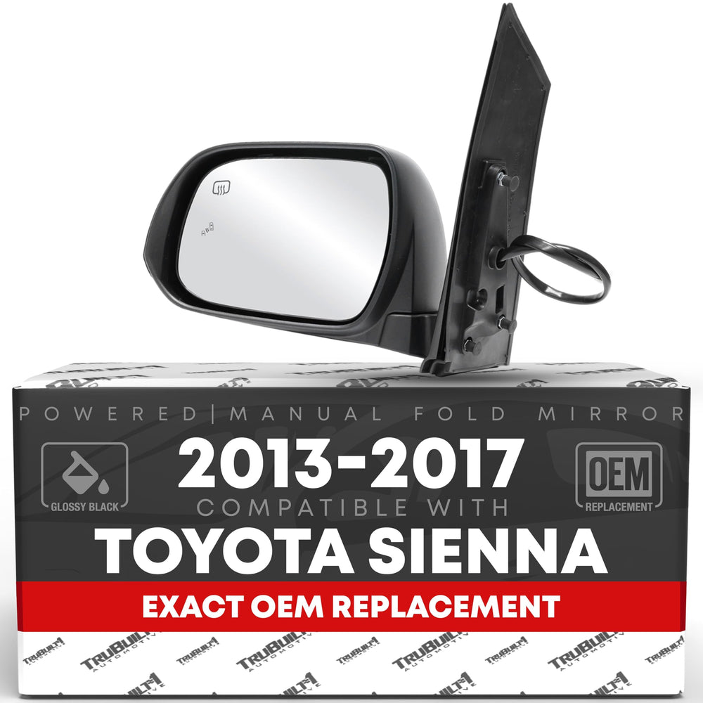 T1A driver-side mirror OEM fit for precise Sienna alignment