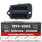 T1A extended cab door handle close-up showing durable metal build.