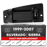 T1A extended cab door handle with black textured finish for OEM replacement