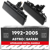 T1A exterior front door handle with durable metal finish for Chevrolet Astro and GMC Safari