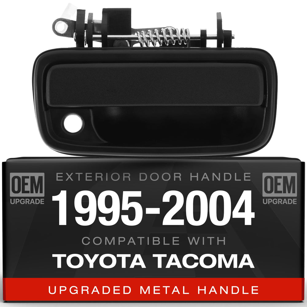 T1A exterior front passenger door handle, textured black, durable replacement for Tacoma