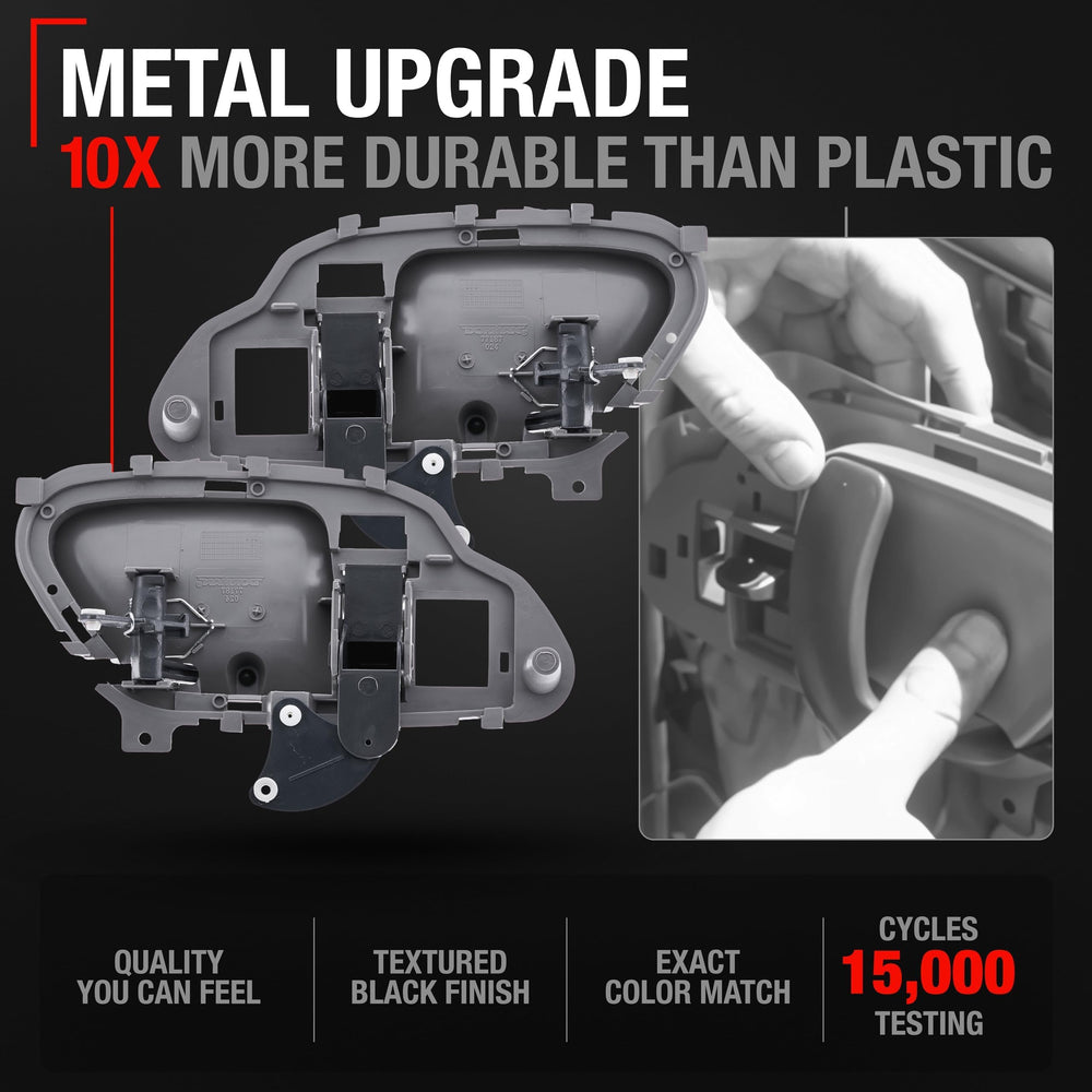 T1A durable metal interior handle resists daily use in GM models.