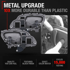 T1A durable metal interior handle resists daily use in GM models.