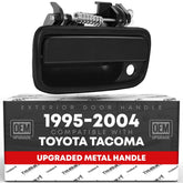 T1A front driver door handle in textured black for OEM fit.