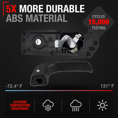 T1A front-left door handle installed on a Silverado/Sierra demonstrates fit.