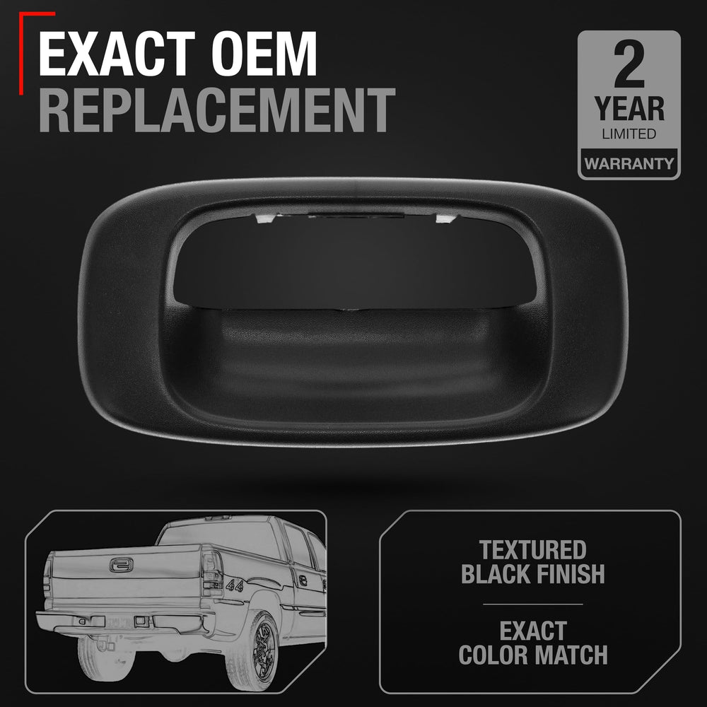GMC Sierra tailgate bezel installation highlight with OEM-grade fit