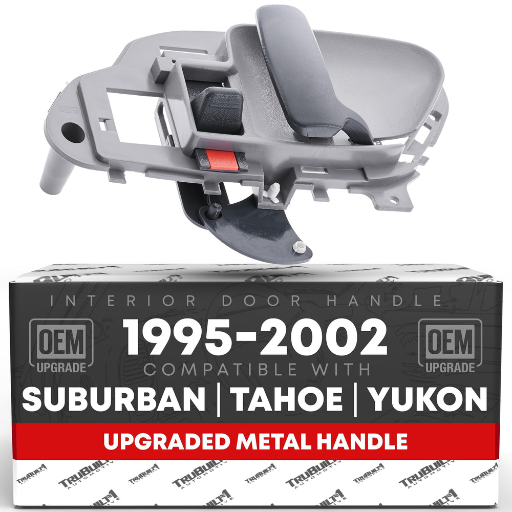 T1A interior door handle gray front view, reliable OEM-style replacement.