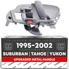 T1A interior door handle gray front view, reliable OEM-style replacement.