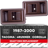 T1A interior front door handle set in brown for OEM-style fit