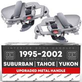 T1A interior door handle with textured gray finish, OEM-style replacement for Chevy/GMC 1988-1999.