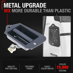 T1A OEM door handle with stamped part numbers for authentic replacement.