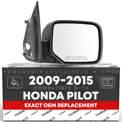 T1A passenger-side mirror front view shows precise OEM-style fit.