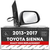 T1A passenger side mirror for Toyota Sienna with OEM fit and wide view